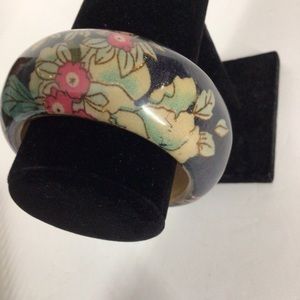 Vintage black/floral design bracelet.